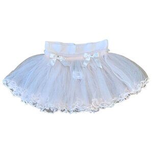 DANSKIN Ballet Tutu Skirt Girls 2-3 2T 3T Toddler Pink Pull On Tulle Satin Bows